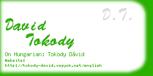 david tokody business card